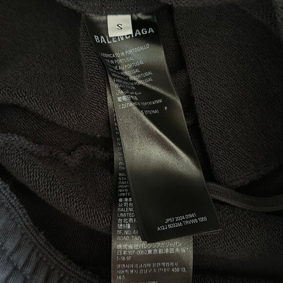 Balenciaga Black & White Loop Sports Logo Sweatpants - Picture 4 of 7